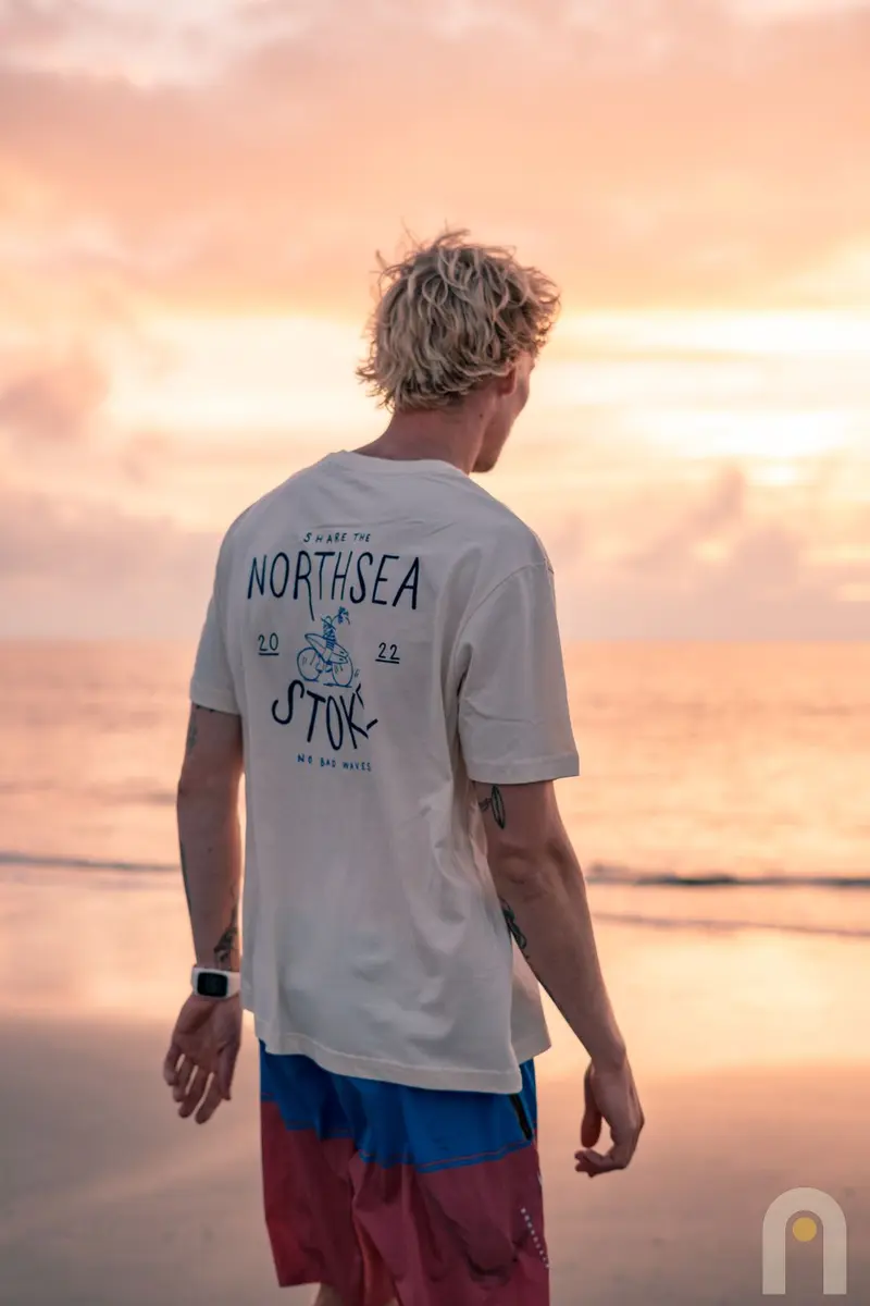 Tidens T-Shirt unisex "Northsea Stoke" natural raw
