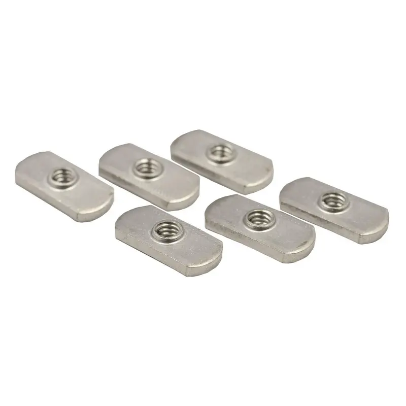 Track Nut, 1/2" wide , 1/4-20 threads, 18-8 SS, 6 pack