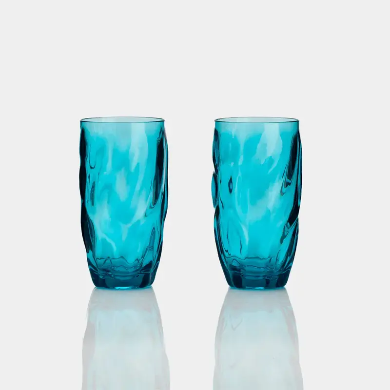Trinkgläser ICE AQUA aus Acryl | 2er-Set, 470 ml