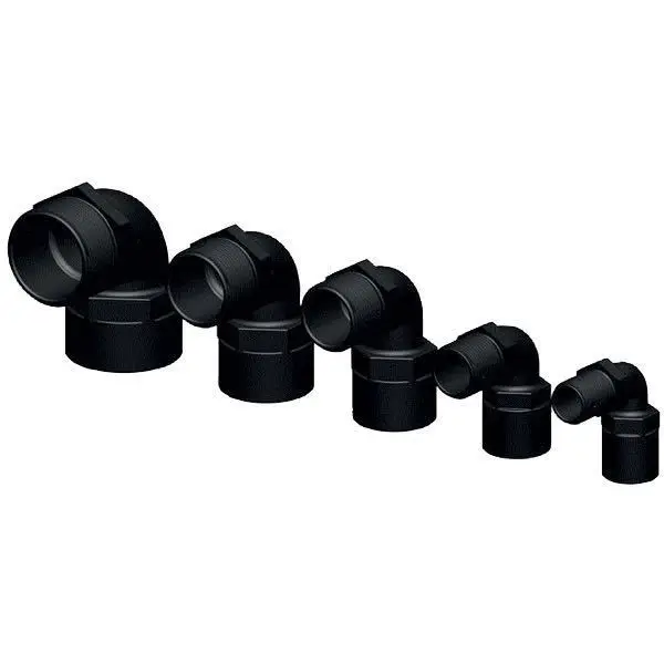 Trudesign 90°-Winkel mit Innen- und Außengewinde – glasfaserverstärkter Polymer-Fitting