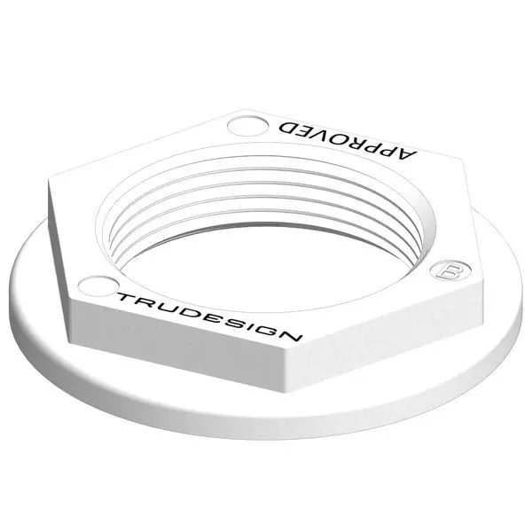 Trudesign Mutter für Borddurchlass – glasfaserverstärkter Polymer, weiß