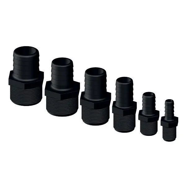 Trudesign Schlauchanschluss-Stutzen mit Außengewinde – glasfaserverstärkter Polymer-Fitting
