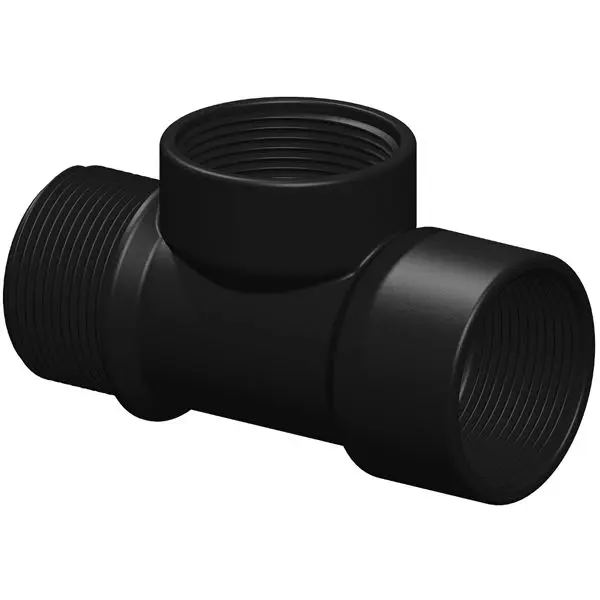 Trudesign T-Stück 1½″ – 2× Innengewinde, 1× Außengewinde, glasfaserverstärkter Kunststoff