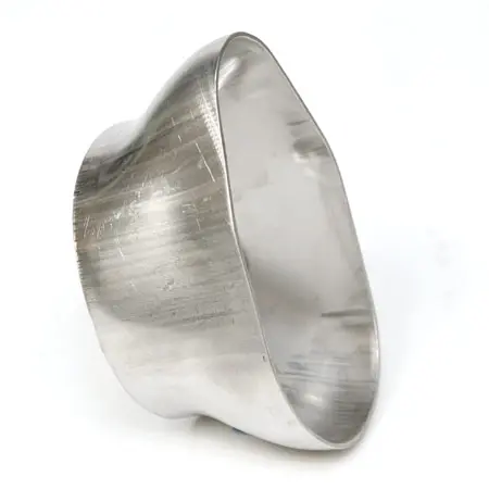 Übergangsrohr aus Edelstahl von Oval auf 76 mm Passend für Turbo