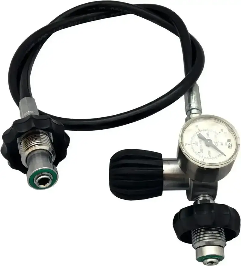 Überströmschlauch 2 m 300 bar inkl. Manometer