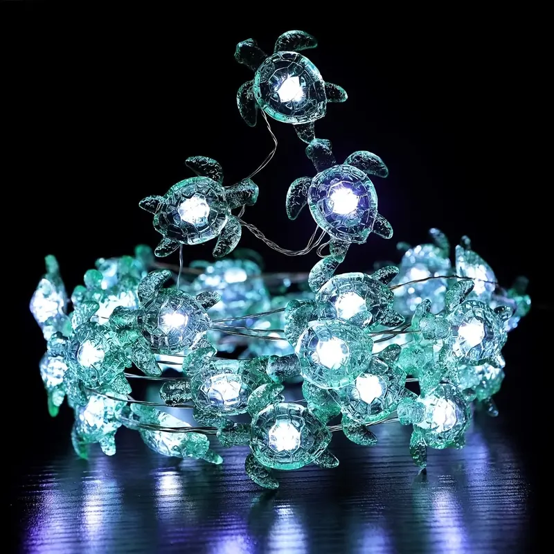 Under the Sea Turtle LED String Lights – 20/30 Beach Theme Christmas Decoration