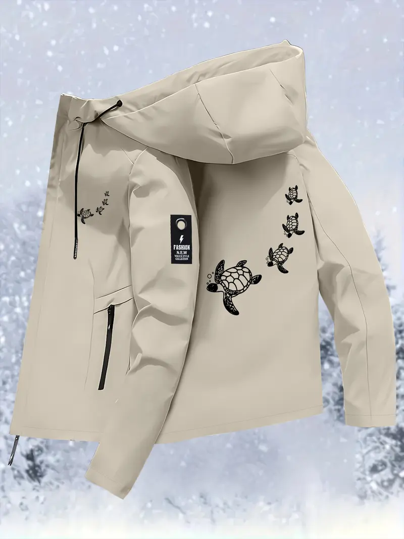 Unisex Fashion New Arrival “Turtle” Pattern Hooded Jacket