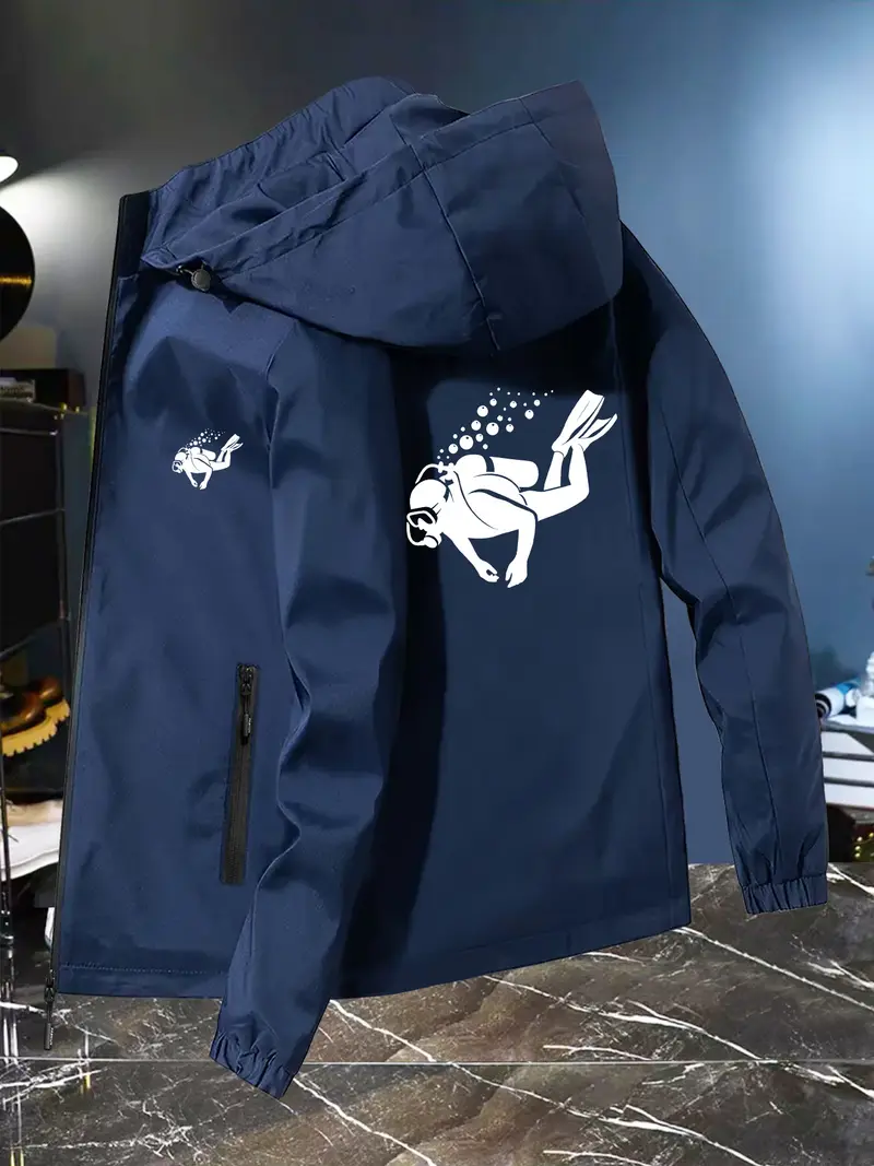 Unisex Hooded Windbreaker Jacket with Pockets – Dry Suit