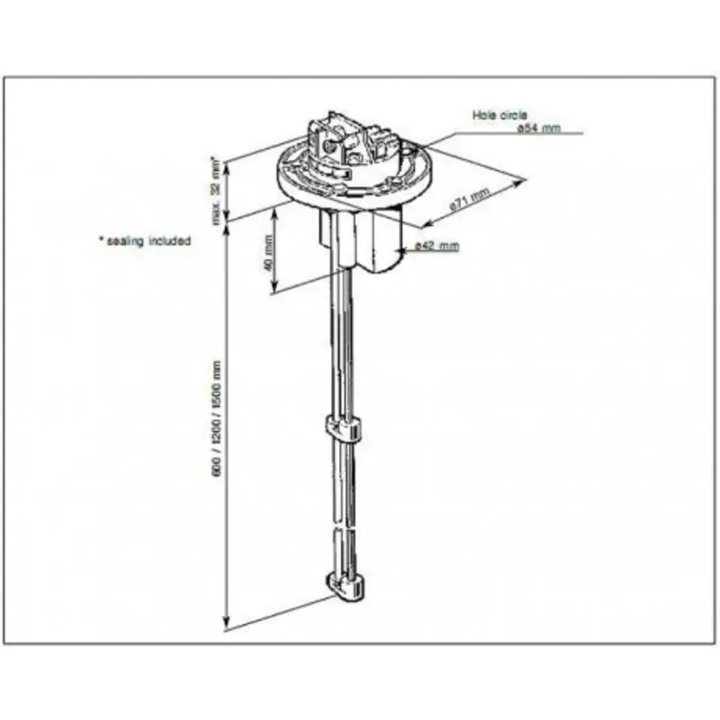 Veratron VDO Frischwasserfüllstand-Geber 80-600mm