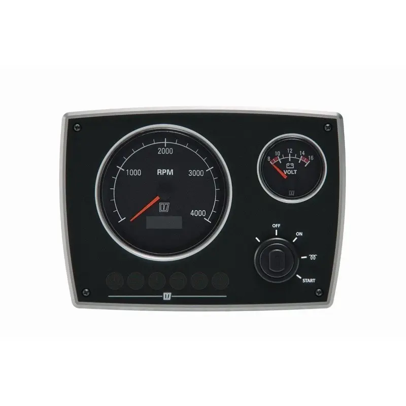 Vetus Alu-Instrumentenpanel MPA22, schwarz, 12 V