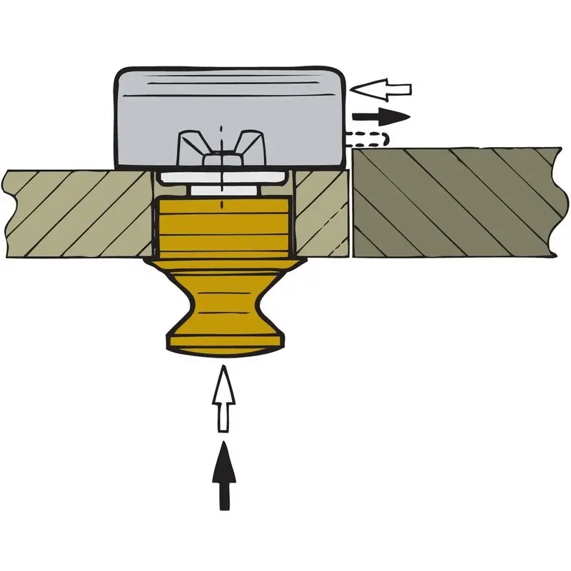 Vetus Druckknopfverschl. Chrom