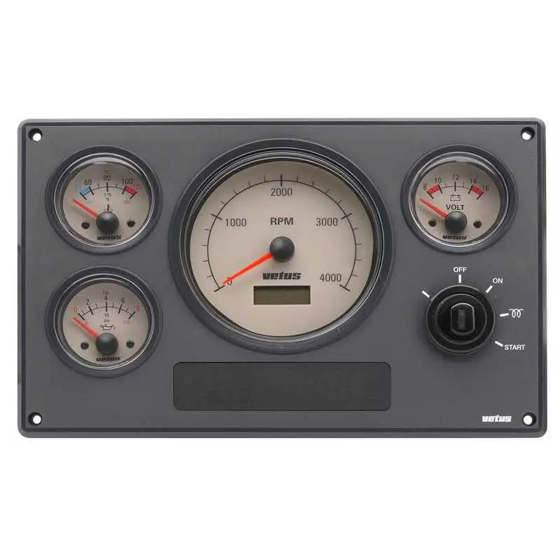 Vetus Instrumentenpanel MP34, creme, 24 Volt