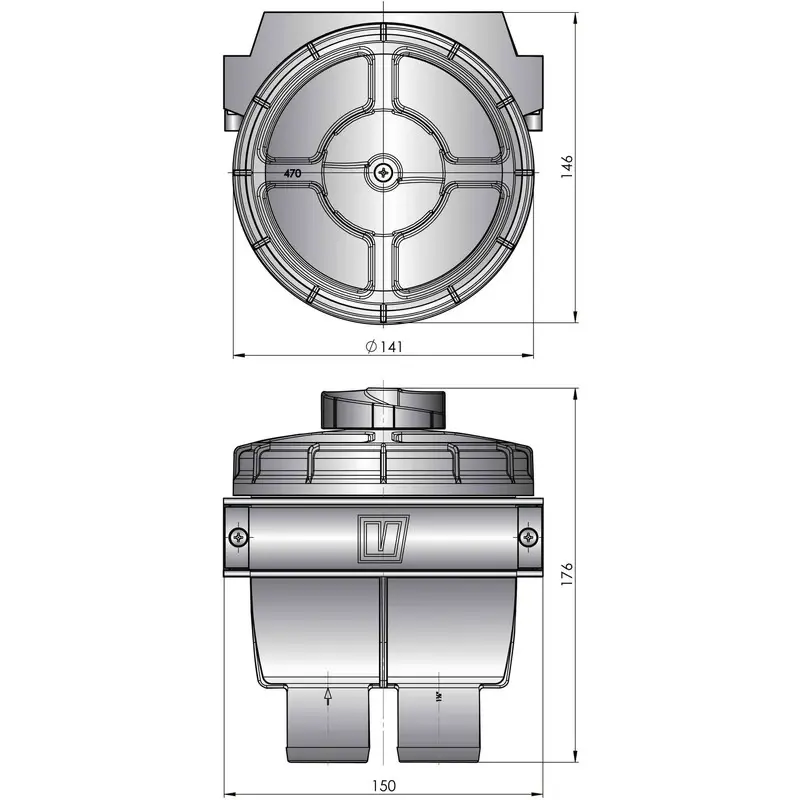 Vetus Kühlwasserfilter Typ 470 - 38,1 mm