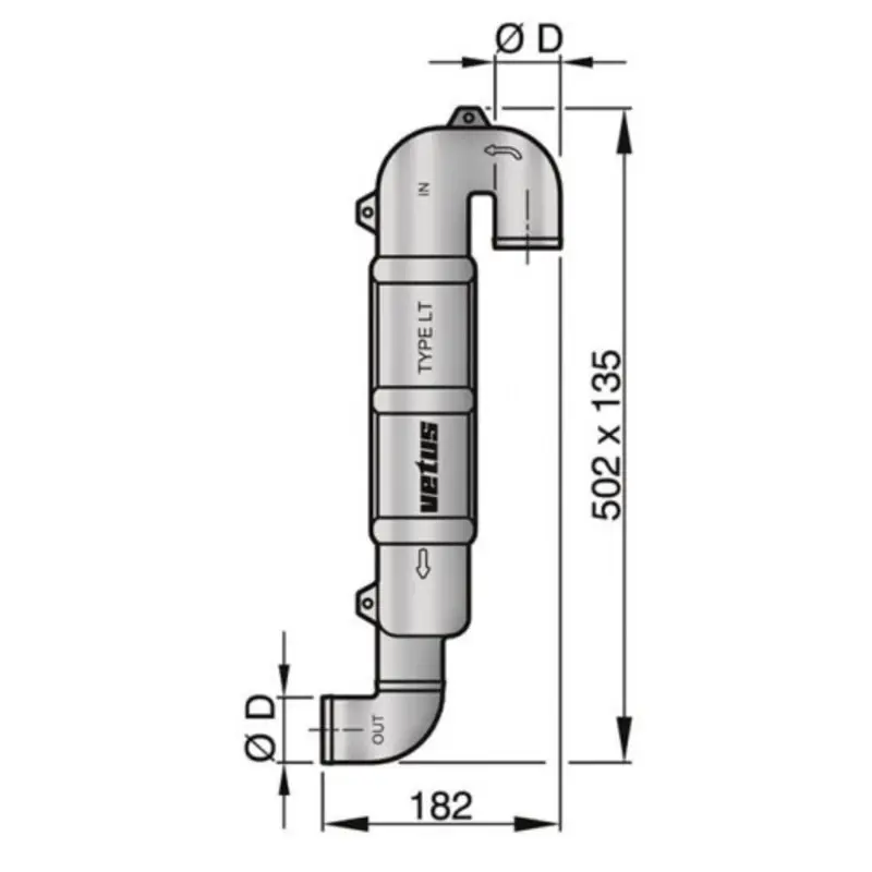 Vetus Schwanenhals LT45