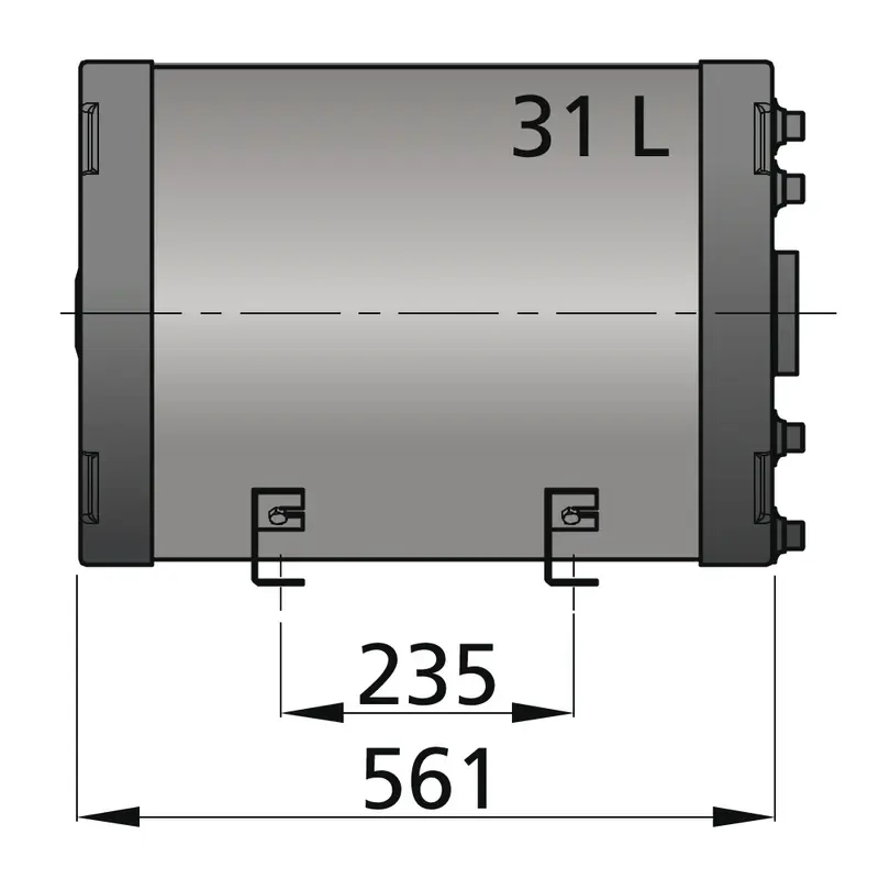 Vetus Warmwasserboiler 31 Ltr. doppelwandig
