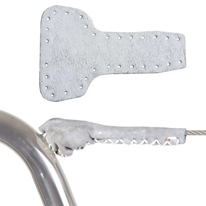 Waterline Design Relingsschoner aus Leder – für Drahtreling, mit Segelnadel und Garn, 2er-Pack