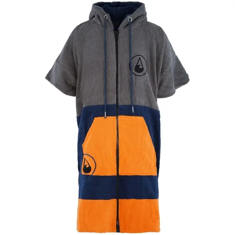 Wave Hawaii Cotton Poncho Zip Shany L grau