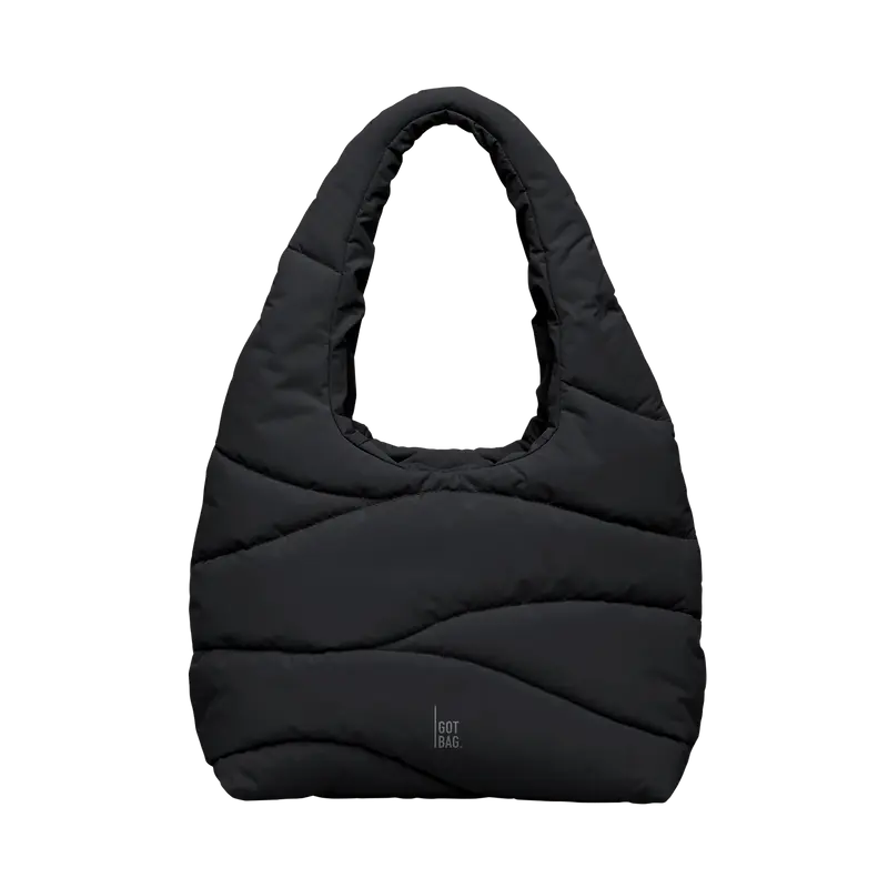 Wavy Puffer Shoulder Bag (Monochrome)