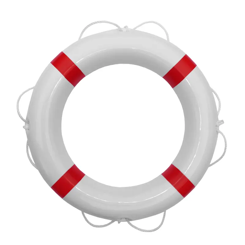White Majoni Lifebuoy with Red Stripes 24" (60 cm)