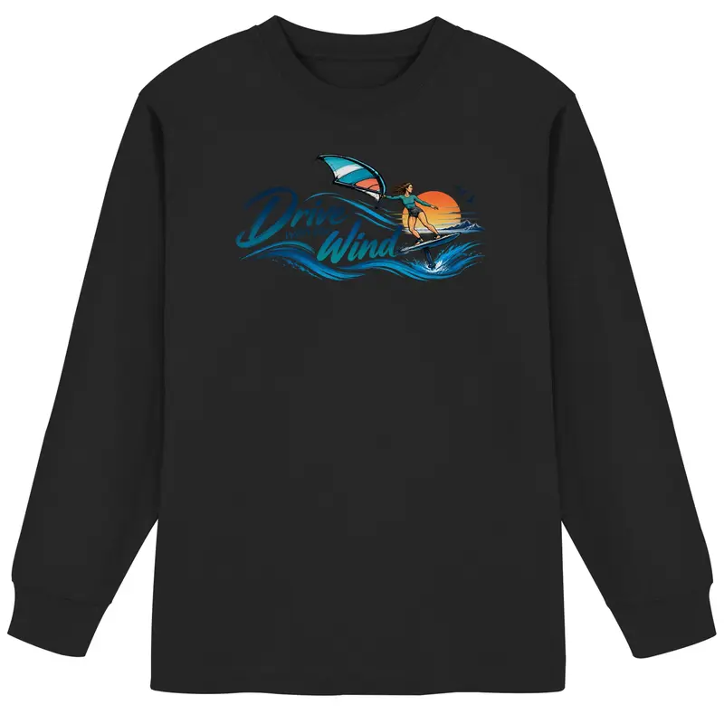 Wing-Drive With The Wind - Organic Heavy Oversized Longsleeve T-Shirt