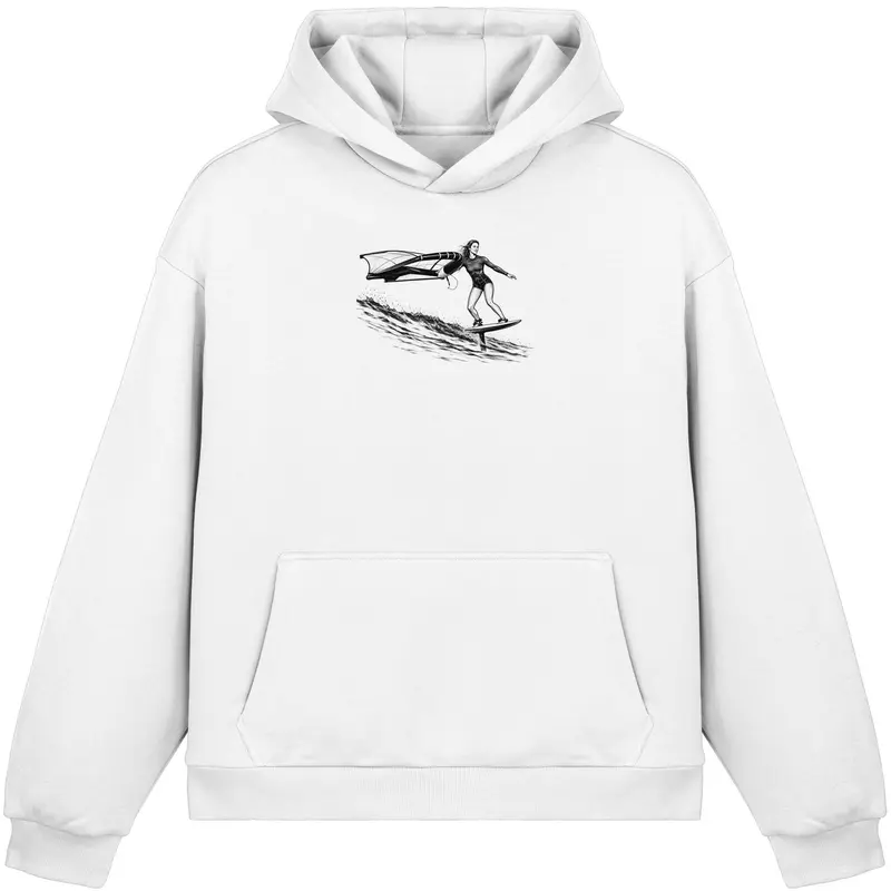 Wingfoil Wave - Fluffy Boxcut Hoodie