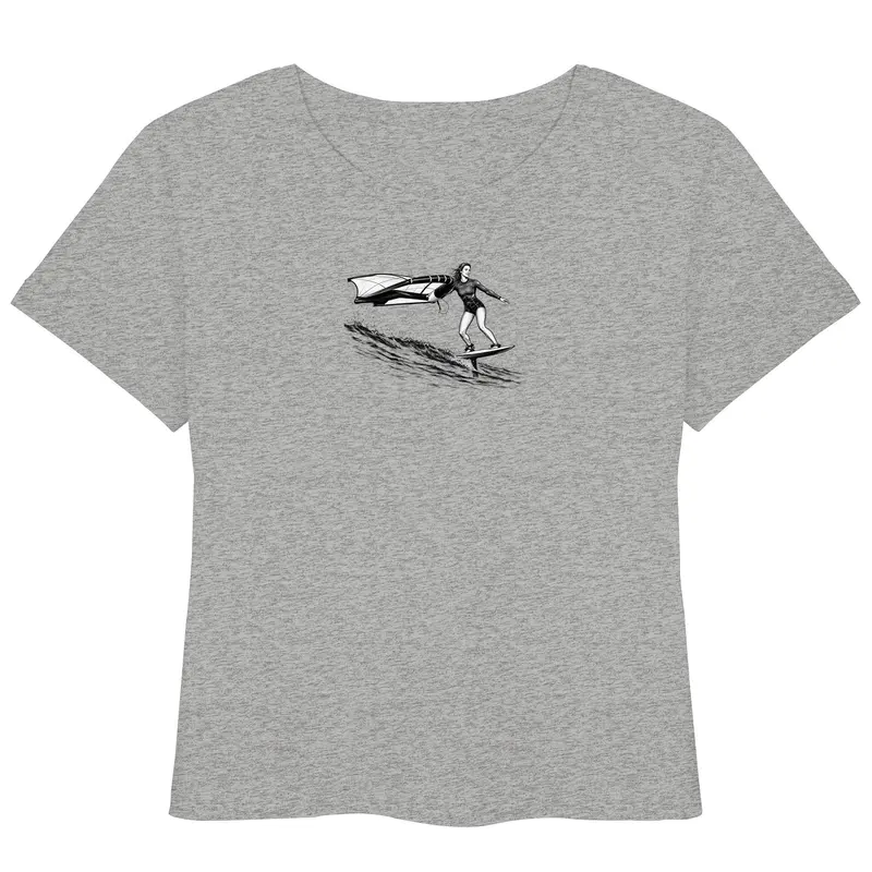 Wingfoil Wave - Womens Organic Lightweight T-Shirt
