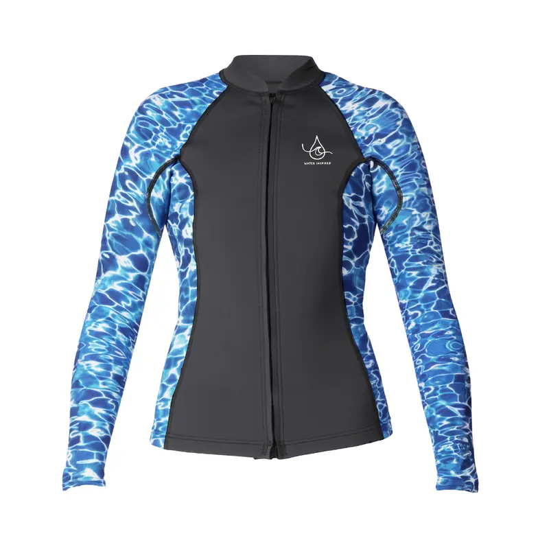Womens OR Axis Top L/S Front Zip 2mm - Water