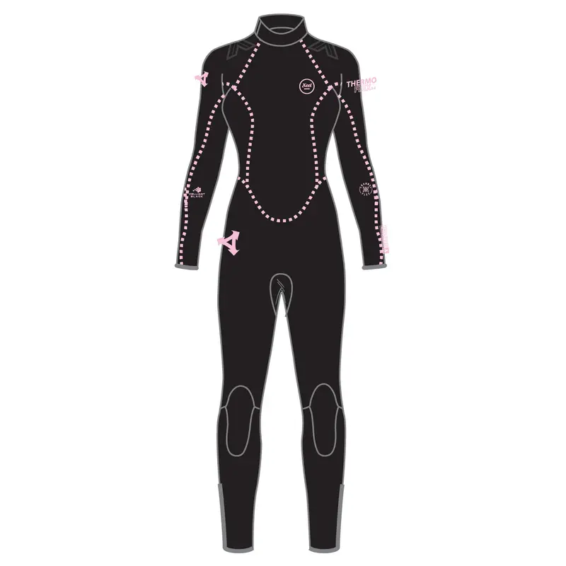 Womens Thermoflex Celliant Black Full Dive Wetsuit 8/7/6mm